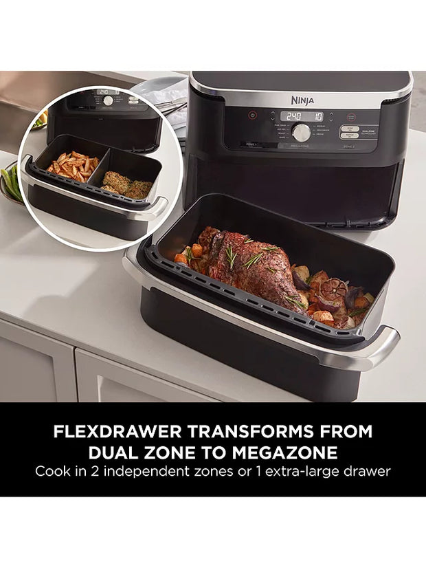 Ninja Foodi FlexDrawer AF500UK Air Fryer, 10.4L, Black
