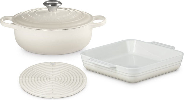Le Creuset 3 Piece Mixed Set Meringue