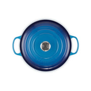LE CREUSET SIGNATURE CAST IRON 28CM ROUND CASSEROLE - AZURE
