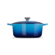 LE CREUSET SIGNATURE CAST IRON 28CM ROUND CASSEROLE - AZURE