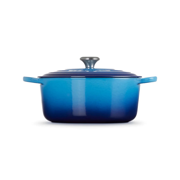 LE CREUSET SIGNATURE CAST IRON 28CM ROUND CASSEROLE - AZURE