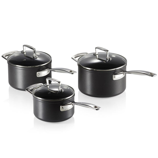 Le Creuset Toughened Non-Stick 3 Piece Saucepan Set