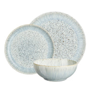 Denby Halo Speckle Coupe 12 Piece Tableware Set Gift Boxed