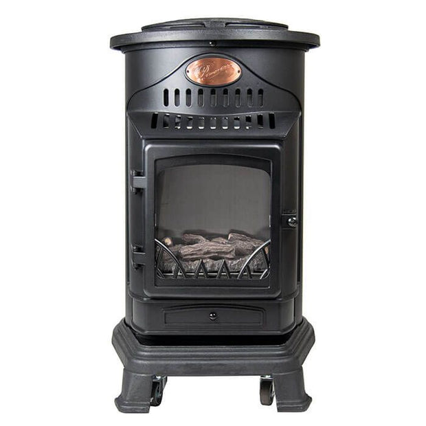 Provence Portable Gas Heater Matt Black Real Flame Effect Calor Gas - Northern Ireland ONLY Collection or Delivery