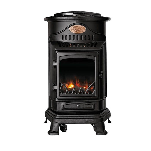 Provence Portable Gas Heater Matt Black Real Flame Effect Calor Gas - Northern Ireland ONLY Collection or Delivery