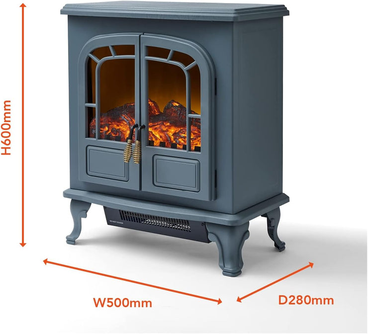 Warmlite Wl46019g Wingham electric Fireplace Heater 2 Door Grey