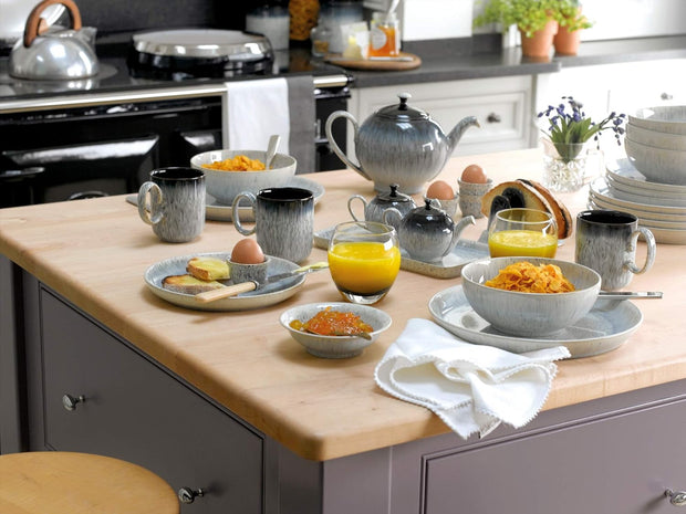Denby Halo Speckle Coupe 12 Piece Tableware Set Gift Boxed