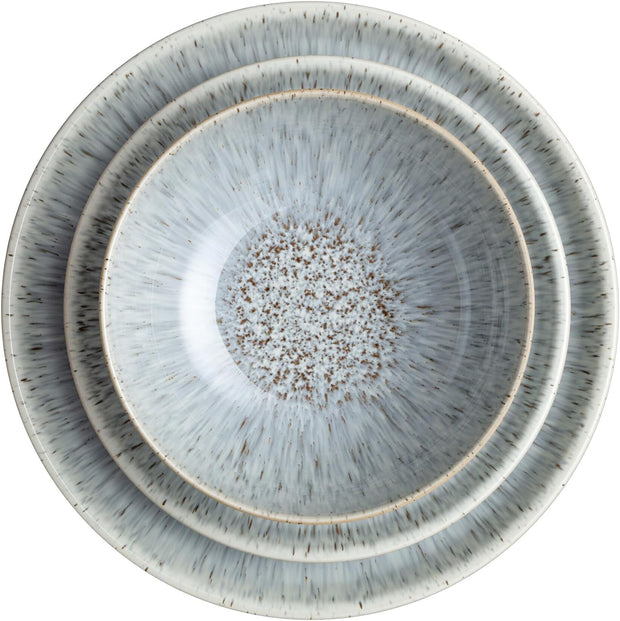 Denby Halo Speckle Coupe 12 Piece Tableware Set Gift Boxed