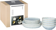 Denby Halo Speckle Coupe 12 Piece Tableware Set Gift Boxed
