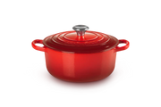 Le Creuset  Cerise Cast Iron Round Casserole 28cm