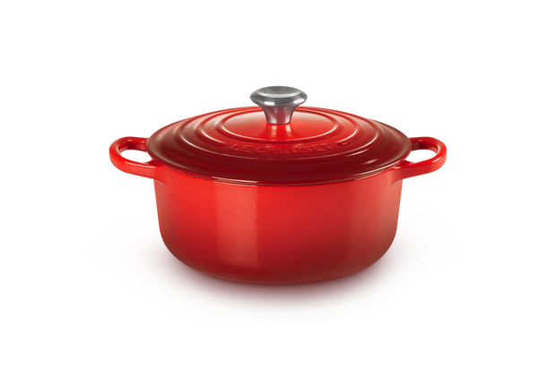 Le Creuset  Cerise Cast Iron Round Casserole 28cm