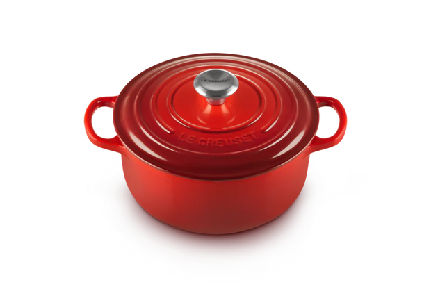 Le Creuset  Cerise Cast Iron Round Casserole 28cm