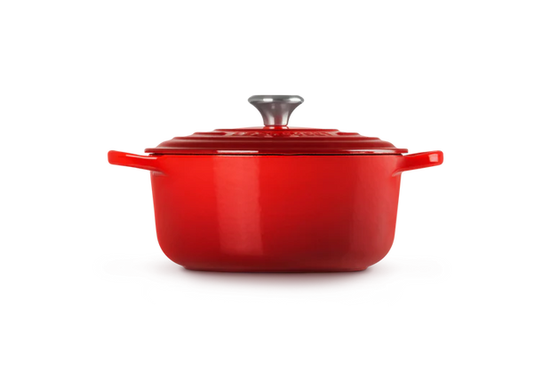 Le Creuset  Cerise Cast Iron Round Casserole 28cm