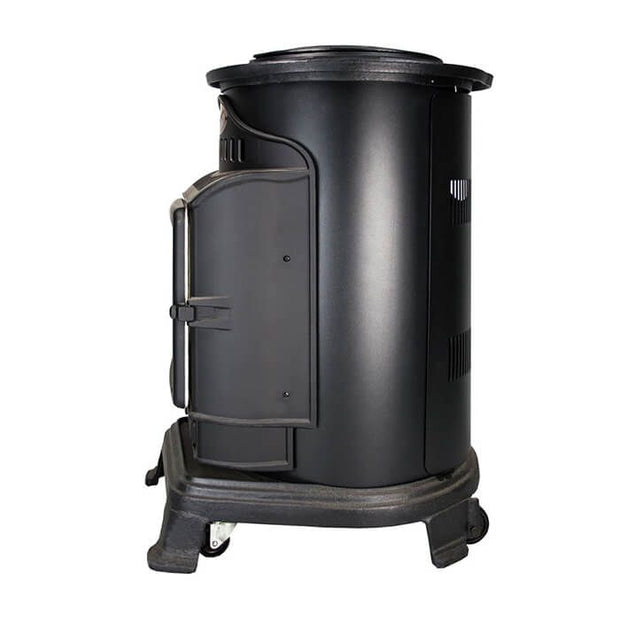 Provence Portable Gas Heater Matt Black Real Flame Effect Calor Gas - Northern Ireland ONLY Collection or Delivery