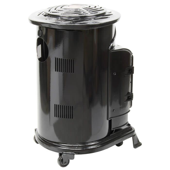 Provence Portable Gas Heater Gloss Black Real Flame Effect Calor Gas - Northern Ireland ONLY Collection or Delivery