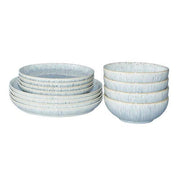 Denby Halo Speckle Coupe 12 Piece Tableware Set Gift Boxed