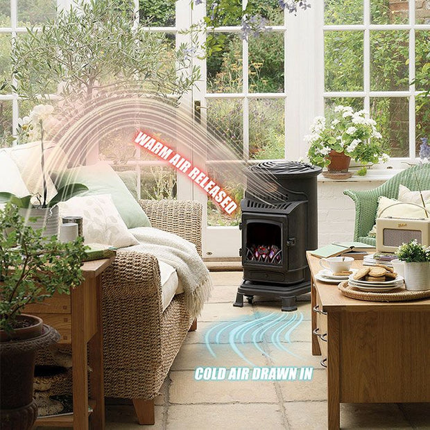 Provence Portable Gas Heater Cream Real Flame Effect Calor Gas - Northern Ireland ONLY Collection or Delivery