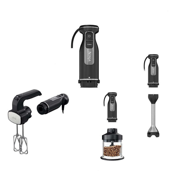 Ninja Foodi Power Mixer System, Hand Mixer Immersion Blender 3-Cup Power Chopper