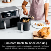 Ninja Foodi 10-qt XL 2-Basket Air Fryer, 6-In-1 Dual Zone and IQ Boost