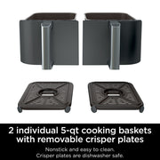 Ninja Foodi 10-qt XL 2-Basket Air Fryer, 6-In-1 Dual Zone and IQ Boost