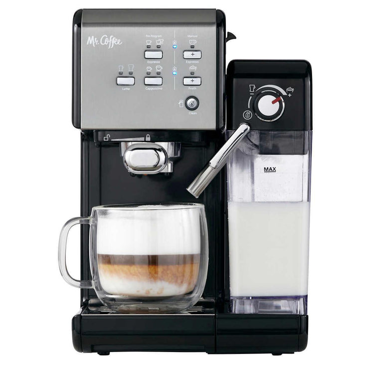 Mr. Coffee One-Touch 19 Bar Pump Programmable Espresso Maker Machine, CoffeeHouse Espresso and Cappuccino Machine