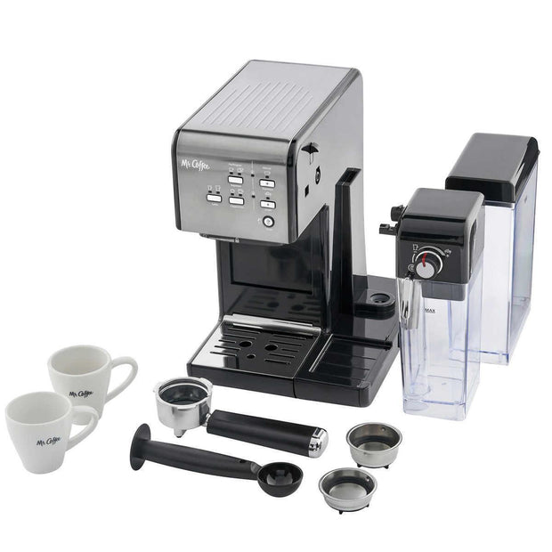 Mr. Coffee One-Touch 19 Bar Pump Programmable Espresso Maker Machine, CoffeeHouse Espresso and Cappuccino Machine