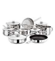 Stellar 1000 9 Piece Stainless Steel Saucepan Set S1F2 Induction Safe